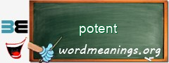 WordMeaning blackboard for potent